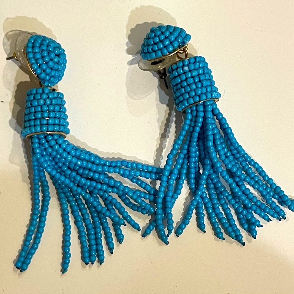 Beaded tassel earrings